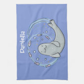 Verzegeling met een fijne zegel en illustratie van theedoek (Verticaal)