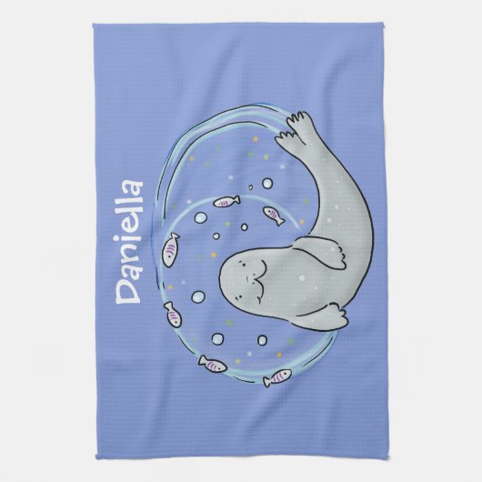 Verzegeling met een fijne zegel en illustratie van theedoek (Verticaal)