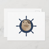 Verzegeling met scheepsroer briefkaart (Voorkant / Achterkant)