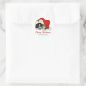 Verzegeling van Cute Puppy en Kitten Kerst sticker (Tas)