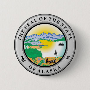 Verzegeling van de Amerikaanse Button Alaska State