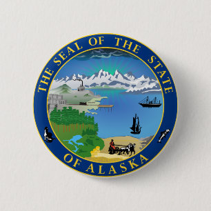 Verzegeling van de Amerikaanse Button Alaska State