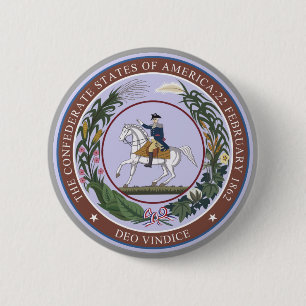 Verzegeling van de Confederatie Ronde Button 5,7 Cm