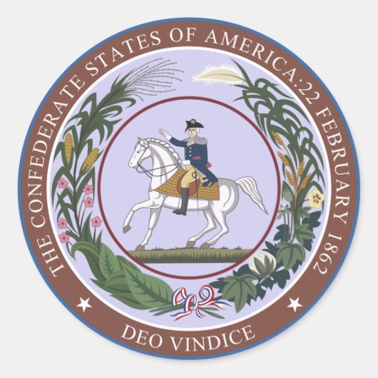 Verzegeling van de Confederatie Ronde Sticker (Voorkant)