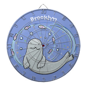 Verzegeling van de geluksvogel en illustratie van dartbord