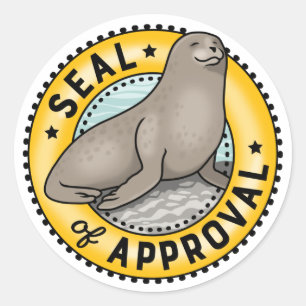 Verzegeling van de goedkeuring ronde sticker
