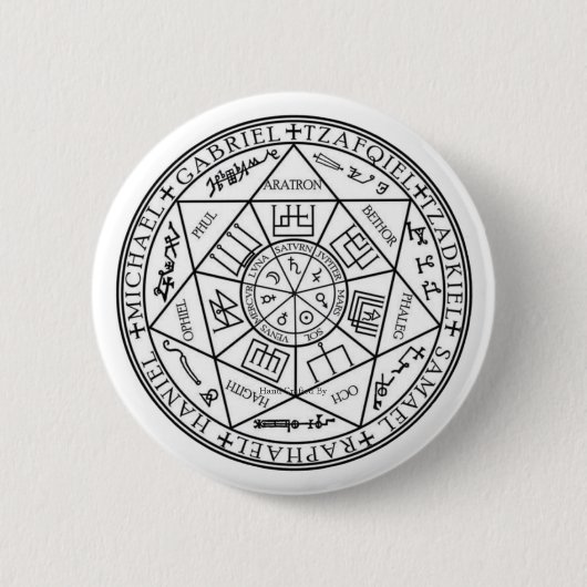 Verzegeling van de zeven Archangels Ronde Button 5,7 Cm (Voorkant)