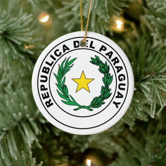 Verzegeling van Paraguay Keramisch Ornament (Boom)