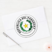Verzegeling van Paraguay Ronde Sticker (Envelop)