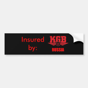 Verzekerd door KGB RUSLAND Bumpersticker
