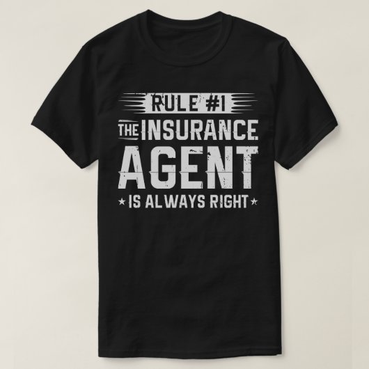 Verzekeringsagent 1 t-shirt (Design voorkant)