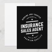 Verzekeringsagent Functietoestel Bedankkaart (Voorkant / Achterkant)
