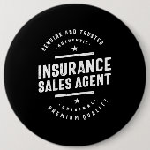 Verzekeringsagent Functietoestel Ronde Button 6,0 Cm (Voorkant)