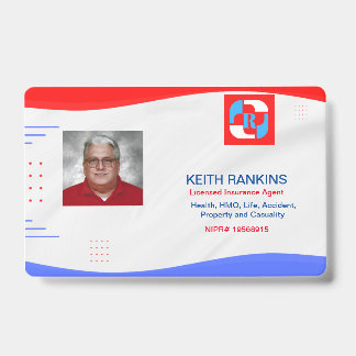 Verzekeringsagent ID-kaart Badge