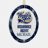 Verzekeringsagent persoonlijke versiering keramisch ornament (Rechts)