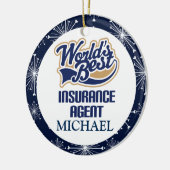 Verzekeringsagent persoonlijke versiering keramisch ornament (Links)