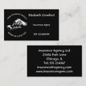 Verzekeringsagentschap: eigenaar of verzekeringsma visitekaartje (Voorkant / Achterkant)