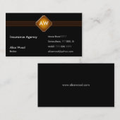 Verzekeringsagentschap | Initialen Visitekaartje (Voorkant / Achterkant)