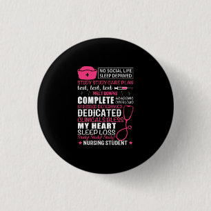 Verzekeringscadeau Geen sociaal leven slaaptekor Ronde Button 3,2 Cm