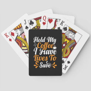 Verzekeringscadeau Hou mijn koffie vast, ik heb Pokerkaarten