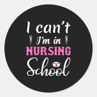 Verzekeringscadeau | Ik ben in de verpleegschool Ronde Sticker