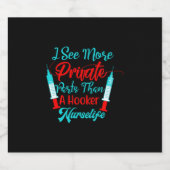 Verzekeringscadeau | Ik zie meer particuliere onde Sparkling Wijnetiket (Enkel label)