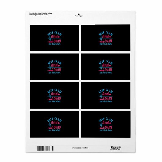 Verzekeringscadeau | Kalm houden en niet dat klusj Etiket (Full Sheet)