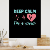 Verzekeringscadeau | Kalm houden Ik ben verpleegst Poster (Keuken)