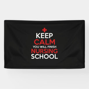 Verzekeringscadeau Kalm houden Je zult klaar zij Spandoek