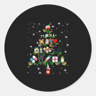 Verzekeringscadeau   Kerstboom voor zurentoestelle Ronde Sticker