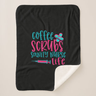 Verzekeringscadeau   Koffieborsten Sanity Nurse Li Sherpa Deken