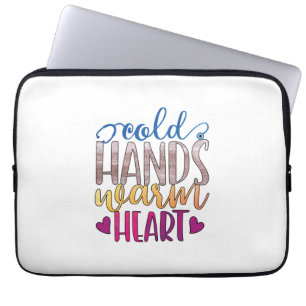 Verzekeringscadeau Koude Hands Varm Heart Laptop Sleeve