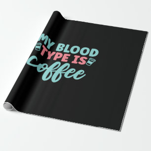 Verzekeringscadeau Mijn bloedtype is koffie Cadeaupapier