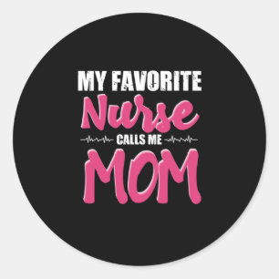Verzekeringscadeau   Mijn favoriete verpleegster n Ronde Sticker