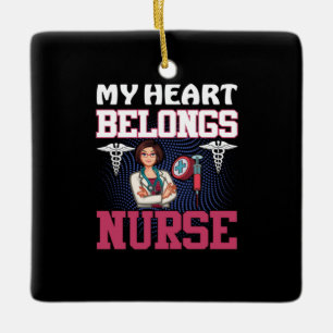 Verzekeringscadeau Mijn hart behoort tot de zust Keramisch Ornament