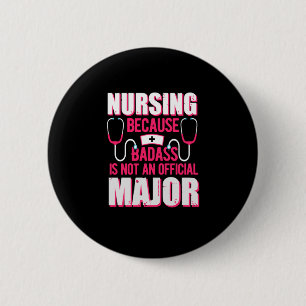 Verzekeringscadeau Verpleging omdat badass niet Ronde Button 5,7 Cm