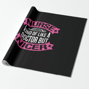 Verzekeringscadeau Zuster-achtige arts Cadeaupapier