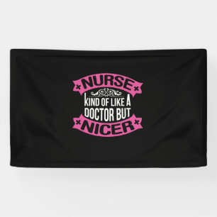 Verzekeringscadeau   Zuster-achtige arts Spandoek