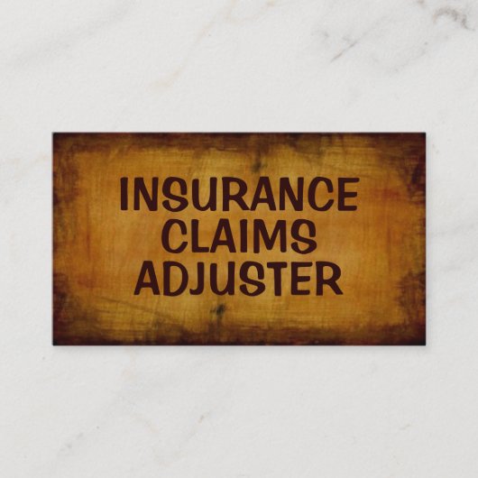 Verzekeringsclaims Adjuster Antiek Visitekaartje (Voorkant)