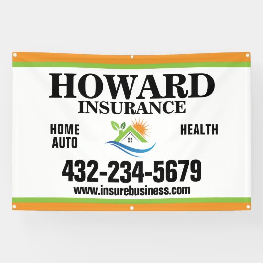 verzekeringsmaatschappij spandoek (Horizontaal)