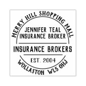 Verzekeringsmakelaars Rubber Stamp Rubberstempel (Afrduk)