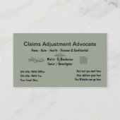 Verzekeringsschaderegelaar Visitekaartje (Voorkant)