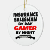 Verzekeringsverkoper Gamer Keramisch Ornament (Links)