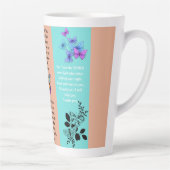 Verzen en vlinders optillen latte mok (Rechts)