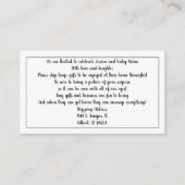 Verzend cadeaus voor Baby shower-afsluitkaarten Informatiekaartje (Voorkant)