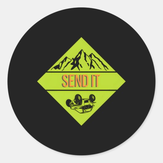 Verzend het ronde sticker (Voorkant)