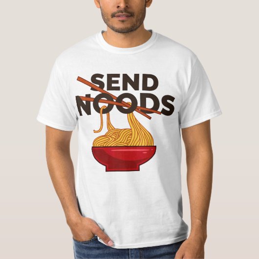 Verzend Noods Funny Ramen Noodle T-shirt (Voorkant)