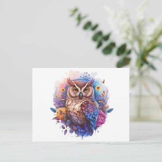 Verzend Speciale Groeten met Owl Briefkaarten (Staand voorkant)