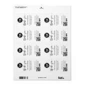 Verzendcode Logo QR Package White Box Seal Label (Full Sheet)
