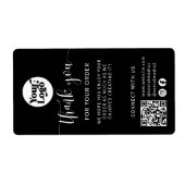 Verzendcode Logo QR Pakket Black Box Seal Label (Voorkant)